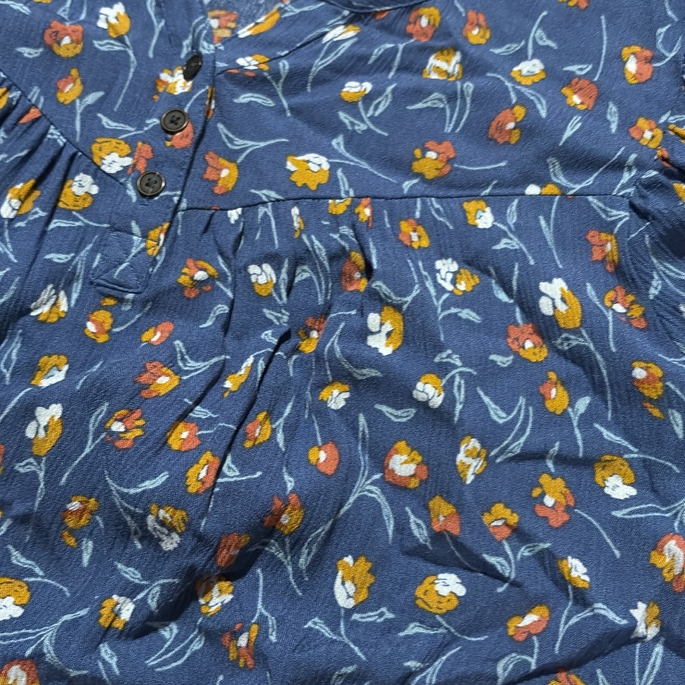 NWT petite small Ana blue floral shirt 1466 - Picture 2 of 5